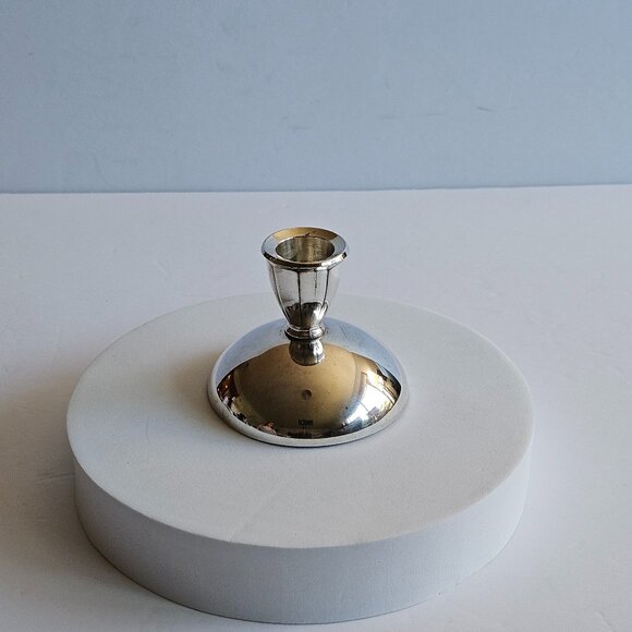 Vintage Oneida Silversmiths Silver Plate Candle Holder – Mid Century Elegance - Picture 1 of 7